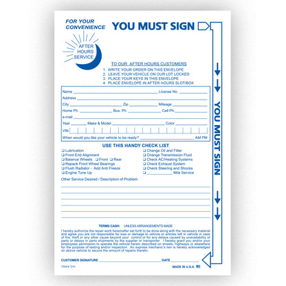 Standard Night Drop Envelope