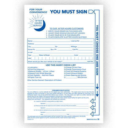 Multi-Option Night Drop Envelope