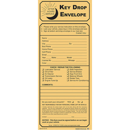 Night Drop Envelope - Key Drop Kraft