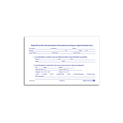 Customer Lead Cards