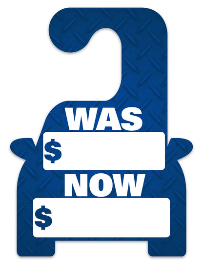 Car Shaped Hang Tags - Was Now