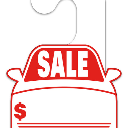 Car Shaped Hang Tags - Sale