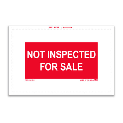 Not Inspected for Sale Sticker
