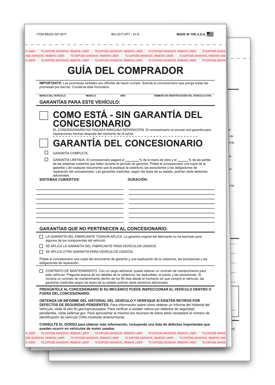 SPANISH AS-IS - 2 Copies