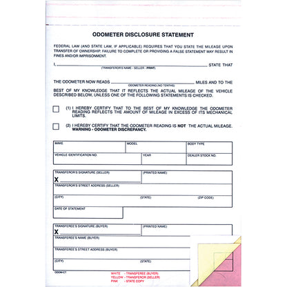 Odometer Disclosure Statement