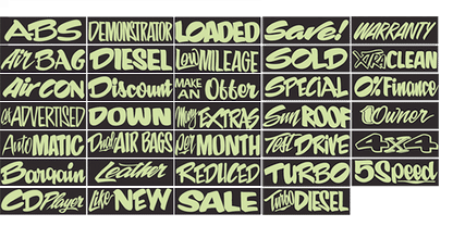 Designer Slogans - Chartreuse and Black