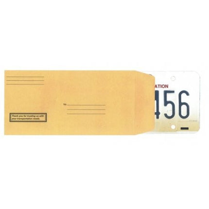 License Plate Envelope - Preprinted
