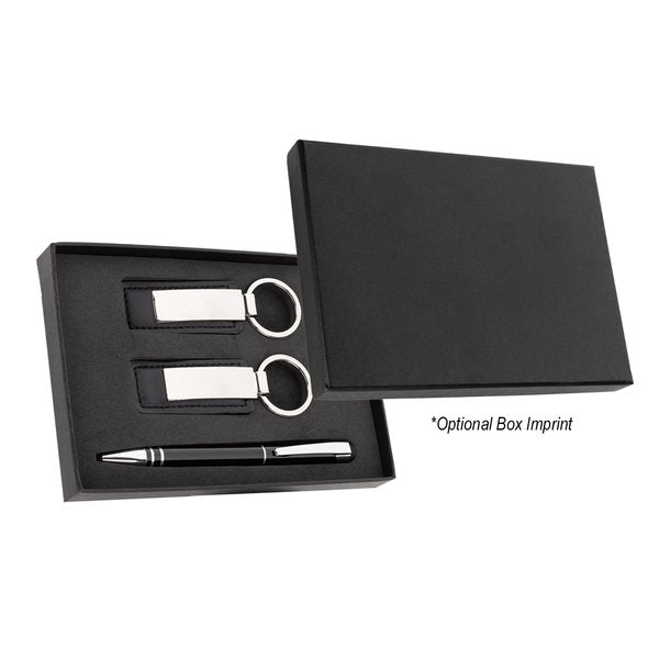 Stylus Pen And Leatherette Key Tag Box Set
