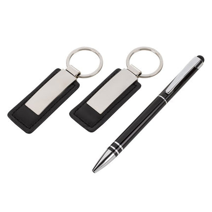 Stylus Pen And Leatherette Key Tag Box Set
