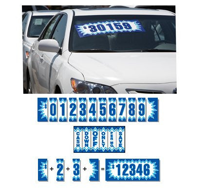 Blue Explosion Adhesive Number