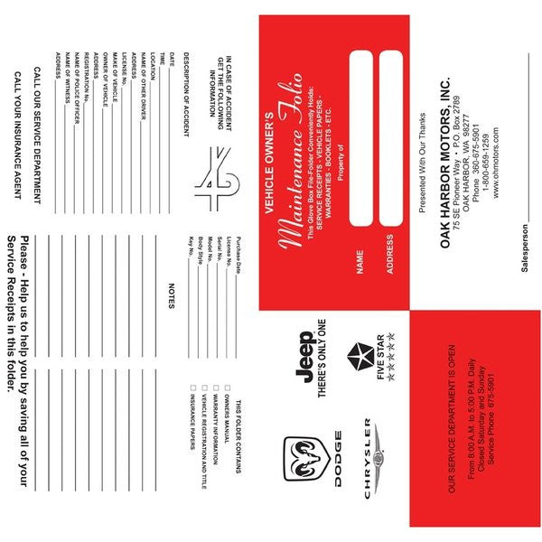 Custom Vehicle Paper Wallets