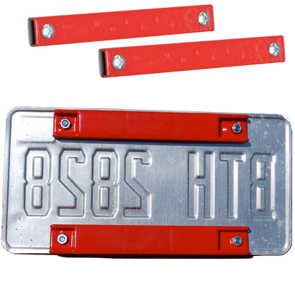 Red Rubber Coated Magnet - License Plate Holder