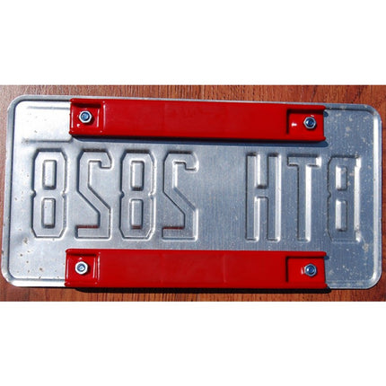 Red Rubber Coated Magnet - License Plate Holder