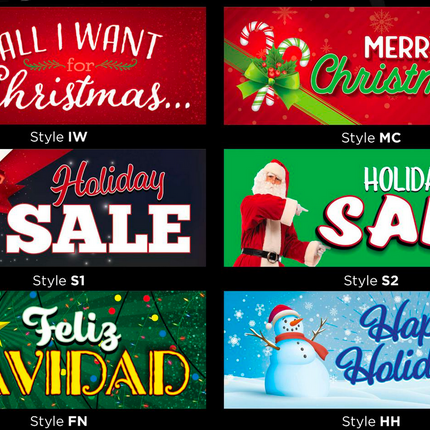 Holiday Windshield Banner