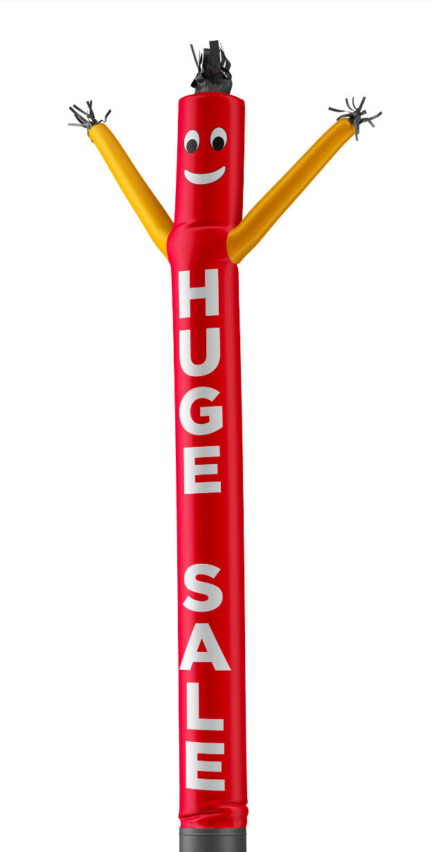 Air Dancer 20' - "HUGE SALE" - Red with Yellow Arms