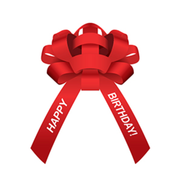 30" Magnetic Car Bow - Red (Happy Birthday)(Discontinued)