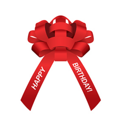 30" Magnetic Car Bow - Red (Happy Birthday)(Discontinued)