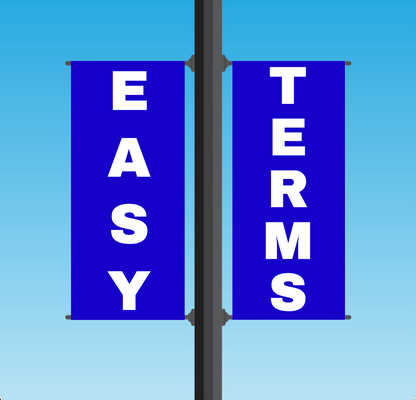 Vinyl Light Pole Banner Sets - "EASY TERMS"