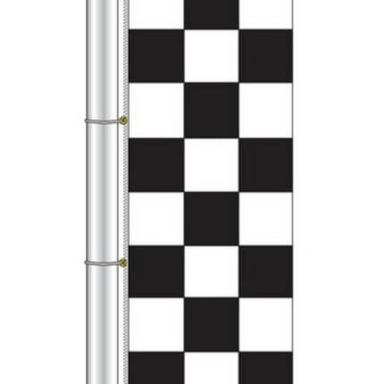 Drape Flag - Checkered / Black and White