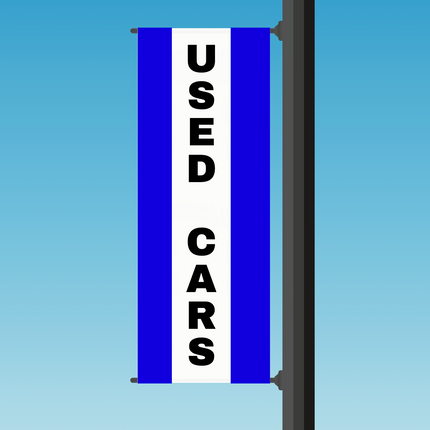 Blue and White "Used Cars"