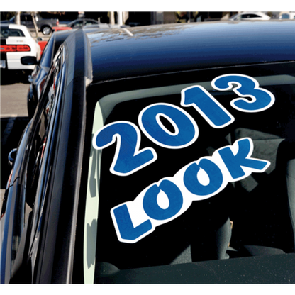 Die Cut Slogans - Blue and White