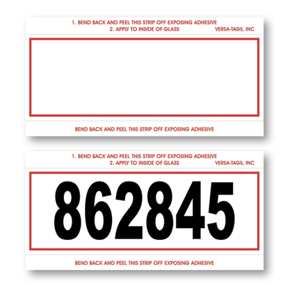 Stock Number Mini Sign Bordered