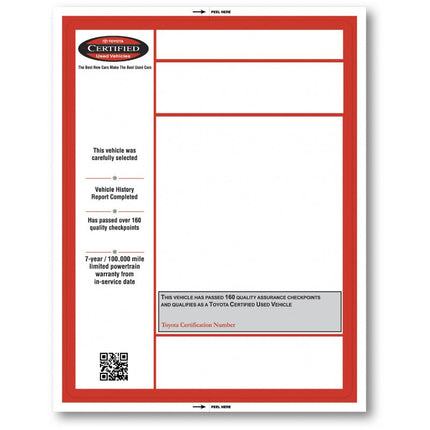 Custom Laser Form - 8 1/2" x 11" - Full Color - Exterior