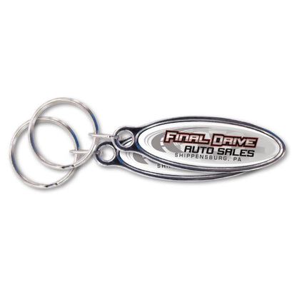 Domed Chrome Plated Key Tags