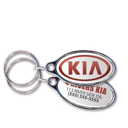 Domed Chrome Plated Key Tags