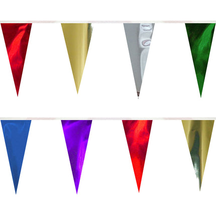 Metallic Triangle Pennants